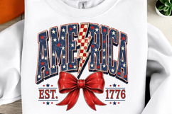 1776 America png, 4th of july Coquette Bow Png Product Image 1
