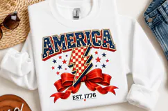 1776 America png, 4th of july Coquette Bow Png Product Image 2