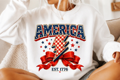 1776 America png, 4th of july Coquette Bow Png Product Image 3