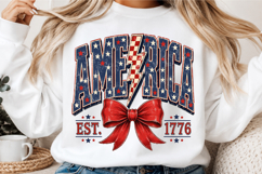 1776 America png, 4th of july Coquette Bow Png Product Image 2