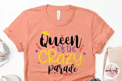 Queen of the crazy parade - Mardi Gras SVG EPS DXF PNG Product Image 3