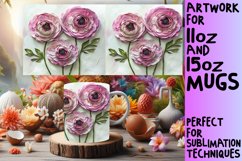 3D Petal Harmony: Mug Sublimation Product Image 1