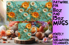 Blossom Beauty: Glossy Flower Mug 11oz/15oz Product Image 1