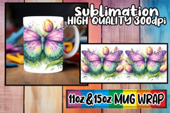 Inspiring journeys 11oz 15oz mug wrap, Butterfly Product Image 1