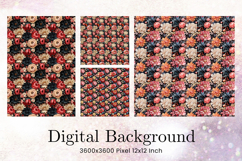 Flower Pattern Background Wallpaper Digital Paper_178 Product Image 1