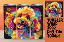 Playful Colorful Dog Wrap 20oz Sublimation Pattern Product Image 1