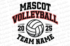 Mascot Volleyball SVG | SVG Cut files | Cricut Product Image 1