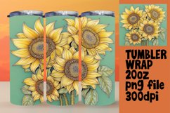 Watercolor Floral Tumbler Design for Sublimation 20oz Product Image 1