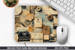 Vintage Mouse Pad Sublimation PNG Design - Mouse Pad PNG Product Image 1