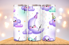 Festive Happy New Year Tumbler Wrap 2026: 20oz Skinny Tumble Product Image 1
