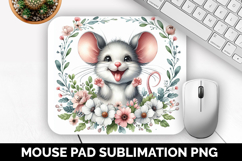 Cute Animals Mouse Pad Bundle, Sublimation Mouse Pad PNG Product Image 12