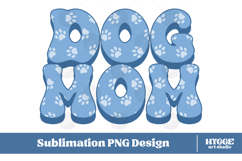 American Dog Mom 4th of July USA Paw DTF PNG Sublimation Product Image 1