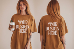Mustard Comfort Colors 1717 Front &amp; back T shirt Mockup Product Image 1