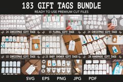 183 Super Gift Tags Bundle SVG files, tags for presents Product Image 1