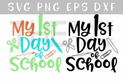 My First day of school SVG PNG EPS DXF Product Image 2