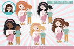 Mom and son clipart Product Image 2