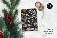 Embroidered Denim Digital Paper| Sunflower Denim Pattern Product Image 4