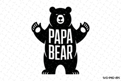 Papa Bear svg | Father&#039;s day Svg | Svg Files Product Image 1