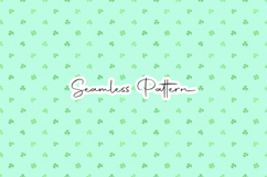 Mint Minimalist Shamrock Pattern - Leprechaun &amp; Clovers Product Image 1