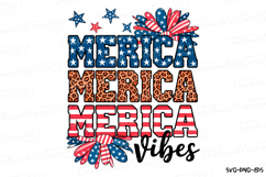 Merica Vibes Svg | 4th of July Svg | Svg Cut File Product Image 1