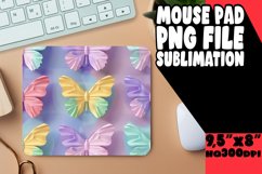 Vibrant Butterfly Dream Sublimation Mouse Pad - 3D Product Image 1