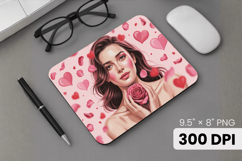 Afro Girl / Woman braided hair Mouse Pad, Black Queen PNG Product Image 1