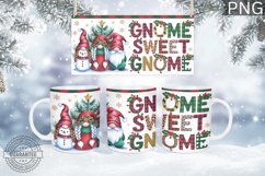 Gnome Sweet Gnome Mug Wrap - Christmas Mug Sublimation Product Image 1