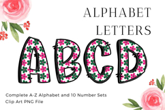 Flower Doodle Alphabet Western Vintage Letters _B179 Product Image 1