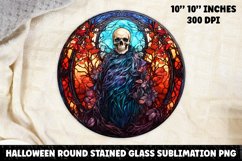 Halloween Stained Glass Sublimation PNG | Skull | Ghost Product Image 1