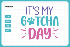 Cute Birthday Dog Bandana Quote SVG | Gotcha Day Product Image 3