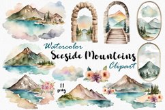 Big Set of Watercolor Scenes Clipart Product Image 3