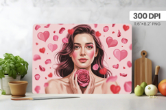 Afro Girl/Woman Melanin braided hair Cutting Board PNG Desig Product Image 1