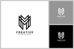 Letter M line logo design Product Image 1