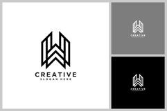 Letter w line logo design Product Image 1