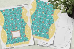 Printable Teal Blue Pillow Box for Small Favors Print n Cut Product Image 2