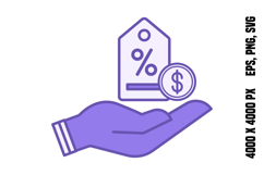 Colored Selling Price Icon Product Image 1