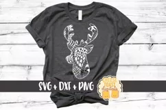 Deer Head - Zen Doodle Art - Animal SVG PNG DXF Files Product Image 1