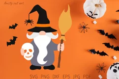 Halloween gnome svg cut file. Gnome png. Product Image 1