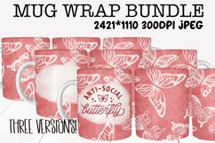Mug Sublimation Wrap - Antisocial Butterfly Bundle Product Image 1