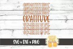 Gratitude - Thanksgiving Mirror Word SVG PNG DXF Cut Files Product Image 2