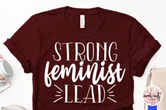 Strong feminist lead - Women Empowerment EPS SVG DXF PNG Product Image 4