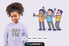Kids Taking Selfie for T-Shirt Design Product Image 1