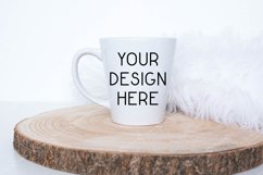 Mug Mockup 11 Oz Blank White Latte Coffee Cup White Handle Product Image 1