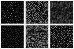 Dark trendy seamless vector patterns Product Image 9