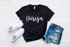 Bella Canvas 3001 Black T-shirt Mockup Unisex Tee Mock up Product Image 1