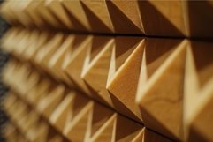 Acoustic foam panel forming repetitive pattern for soundproo Product Image 1