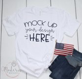 Mock up Bella Canvas 3001 White Unisex Mockup Product Image 1