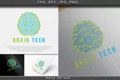 brain tech logo Inspiration logo design. Template Vector Ill Product Image 1