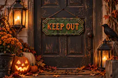 Vintage Halloween Vintage PNG Clipart Signs 6 Product Image 3