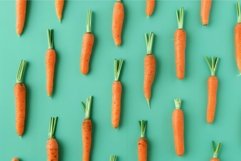Fresh orange carrots forming a pattern on turquoise backgrou Product Image 1